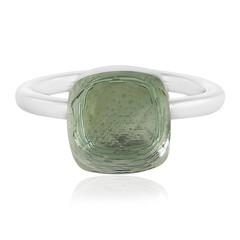 Green Amethyst Silver Ring
