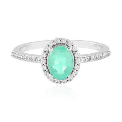 Russian Emerald Silver Ring