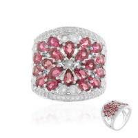 Pink Tourmaline Silver Ring