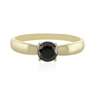 9K Black Diamond Gold Ring
