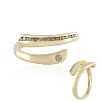 9K I2 Champagne Diamond Gold Ring (de Melo)