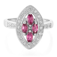 Nigerian Rubellite Silver Ring