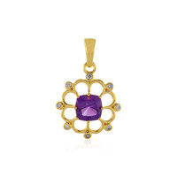 Siberian Amethyst Silver Pendant