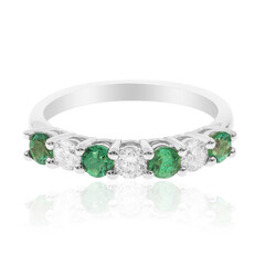 14K AAA Zambian Emerald Gold Ring (CIRARI)