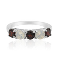 Garnet Silver Ring