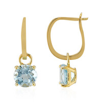 Sky Blue Topaz Silver Earrings