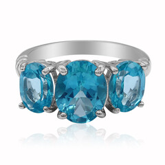 Paraiba Topaz Silver Ring