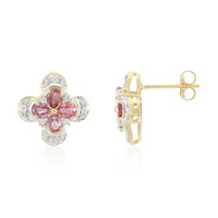 18K Unheated Padparadscha Sapphire Gold Earrings (AMAYANI)