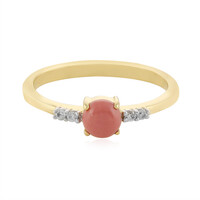 Australian Pink Opal Silver Ring