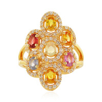 Fancy Sapphire Silver Ring