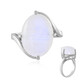 Rainbow Moonstone Silver Ring