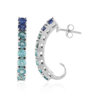 Blue Apatite Silver Earrings