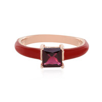 Raspberry Rhodolite Silver Ring