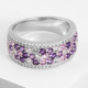 Zambian Amethyst Silver Ring (Adela Silber)