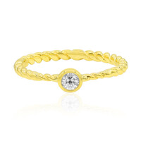 9K White Sapphire Gold Ring