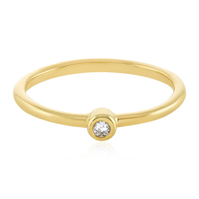 I2 (H) Diamond Silver Ring