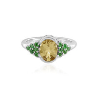Yellow Beryl Silver Ring