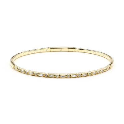 14K SI2 (H) Diamond Gold Bangle (CIRARI)