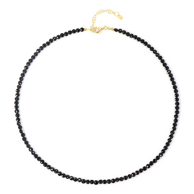 Black Spinel Silver Necklace
