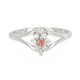 Padparadscha Sapphire Silver Ring