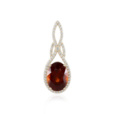 9K Hessonite Garnet Gold Pendant