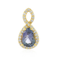 Unheated Tanzanite Silver Pendant