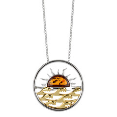 Baltic Amber Silver Necklace