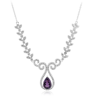 Zambian Amethyst Silver Necklace