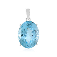Sky Blue Topaz Silver Pendant