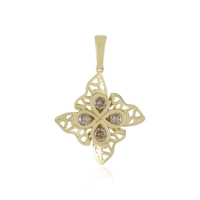9K I2 Champagne Diamond Gold Pendant (Ornaments by de Melo)