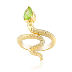 Burmese Peridot Silver Ring
