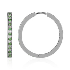 Tsavorite Silver Earrings