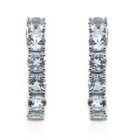 Sky Blue Topaz Silver Earrings