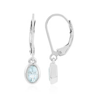 Aquamarine Silver Earrings