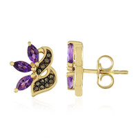 Amethyst Silver Earrings