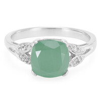 Green Chalcedony Silver Ring