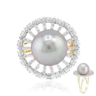 18K Tahitian Pearl Gold Ring (TPC)