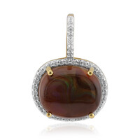 9K Fire Agate Gold Pendant