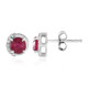 Bemainty Ruby Silver Earrings