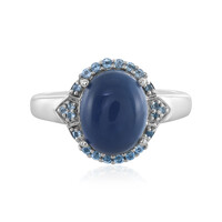 Blue Opal Silver Ring