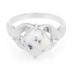 Dendritic Agate Silver Ring
