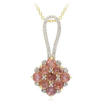 18K Unheated Padparadscha Sapphire Gold Necklace (AMAYANI)