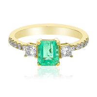18K AAA Zambian Emerald Gold Ring (CIRARI)