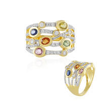Pink Sapphire Silver Ring
