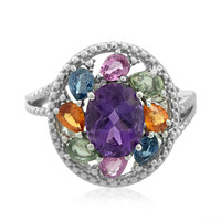 Zambian Amethyst Silver Ring