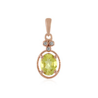 Lemon Quartz Silver Pendant