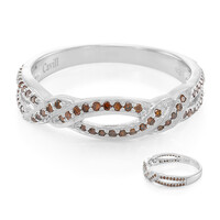 Fancy Diamond Silver Ring