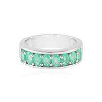 Russian Emerald Silver Ring