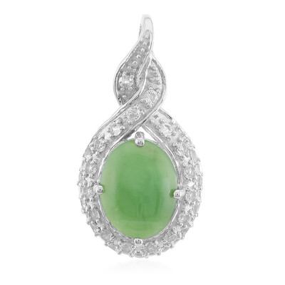 Imperial Chrysoprase Silver Pendant