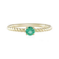 9K Russian Emerald Gold Ring